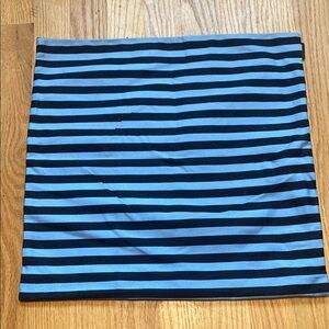 Marimekko blue striped throw pillow 16” x 16”